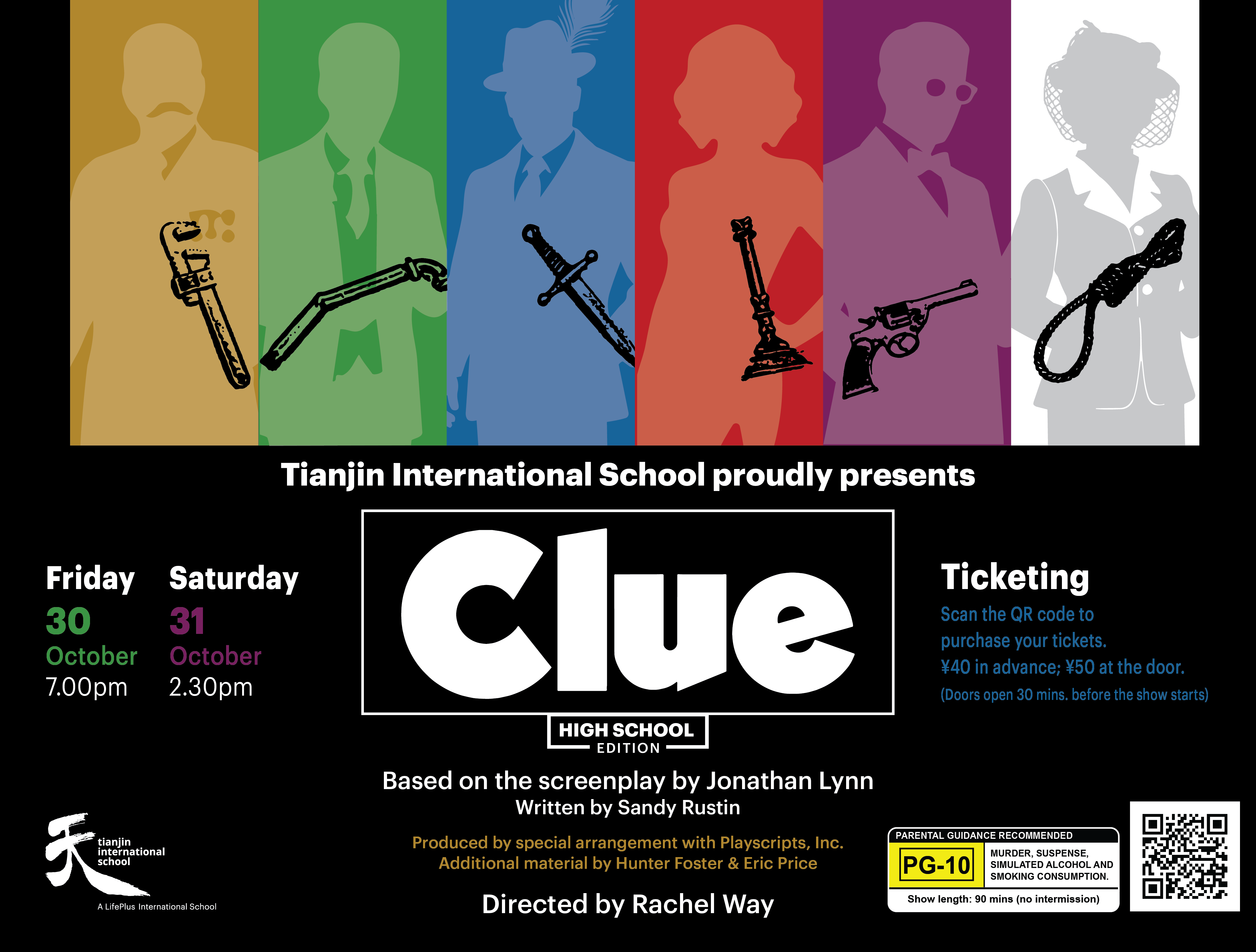 Clue -  Friday, October 30   7:00 p.m.