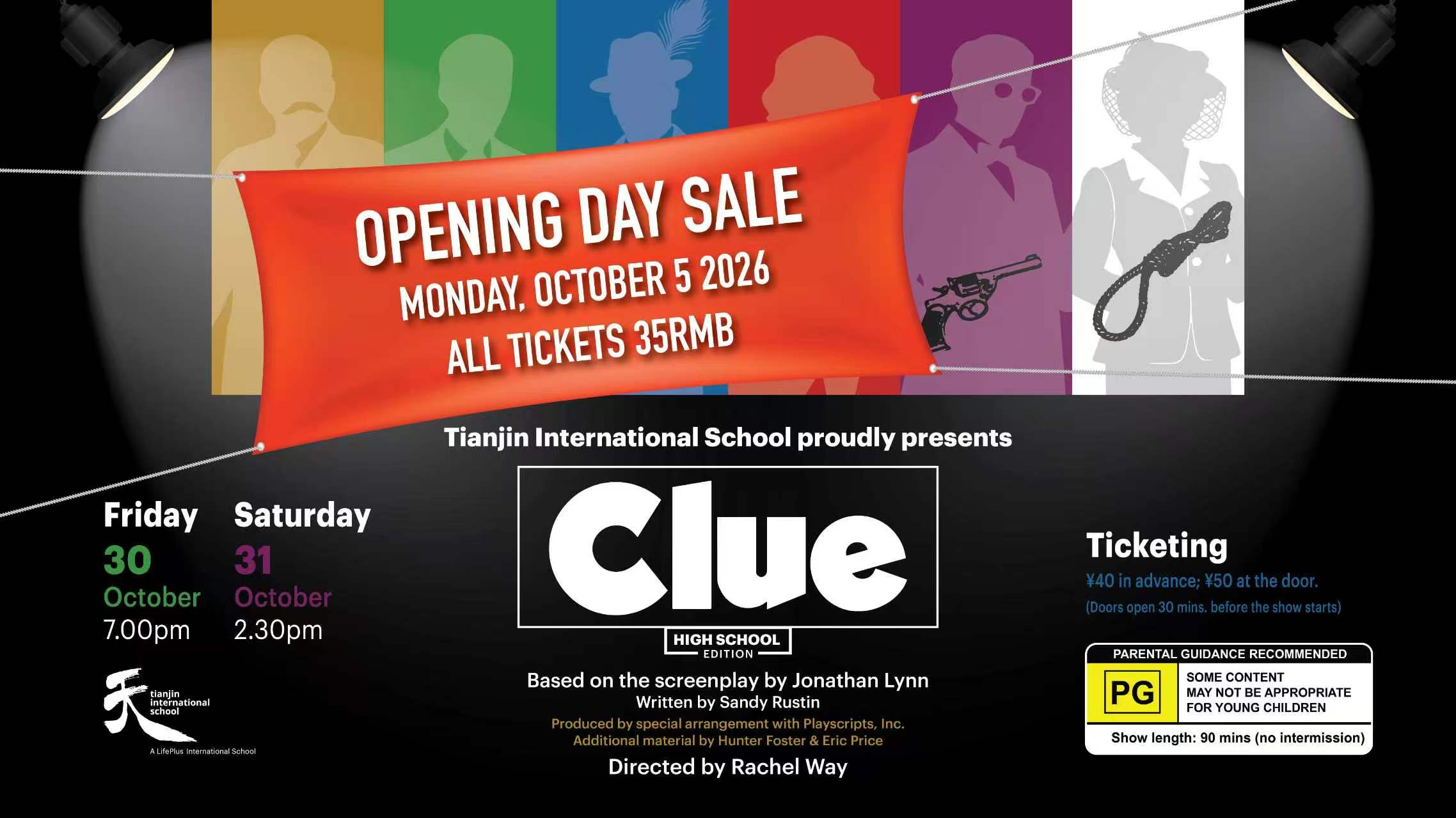 "Opening Day Sale"  Clue - Saturday, October 31   2:30 p.m.